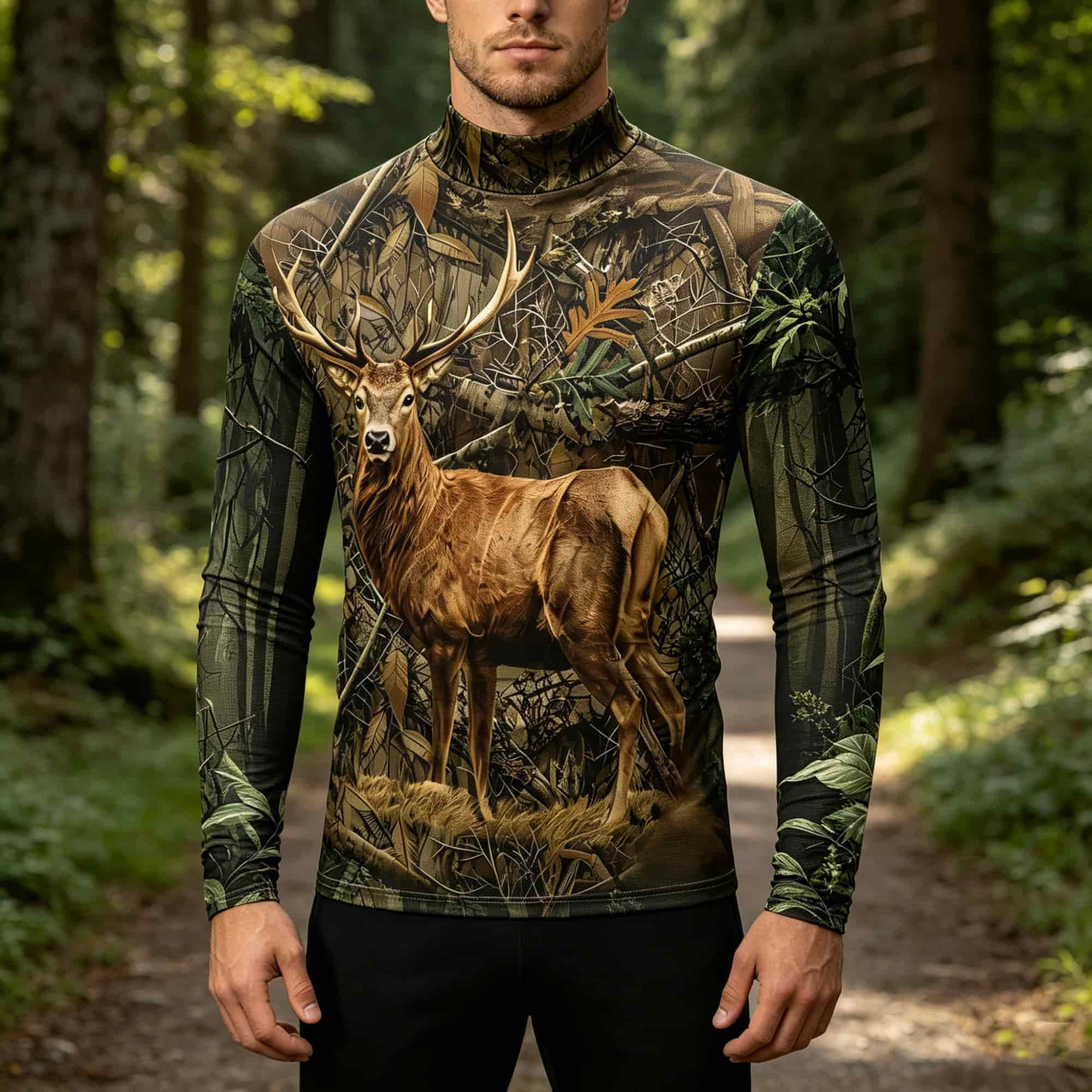 Outdoor Hunting Graphic Tees - Мужская футболка с длинным рукавом и