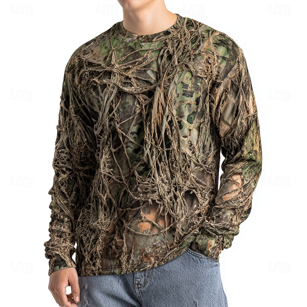 Outdoor Hunting Graphic Tees - Мужская камуфляжная рубашка с длинным рукавом