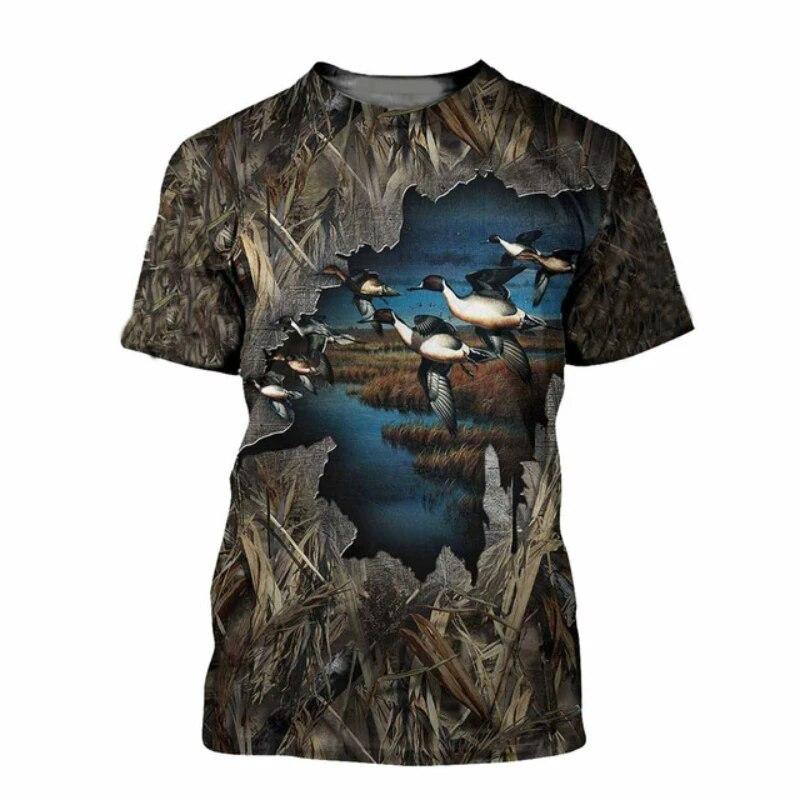 Мужская футболка с 3D-принтом  – обзор и цена Outdoor Hunting Graphic Tees