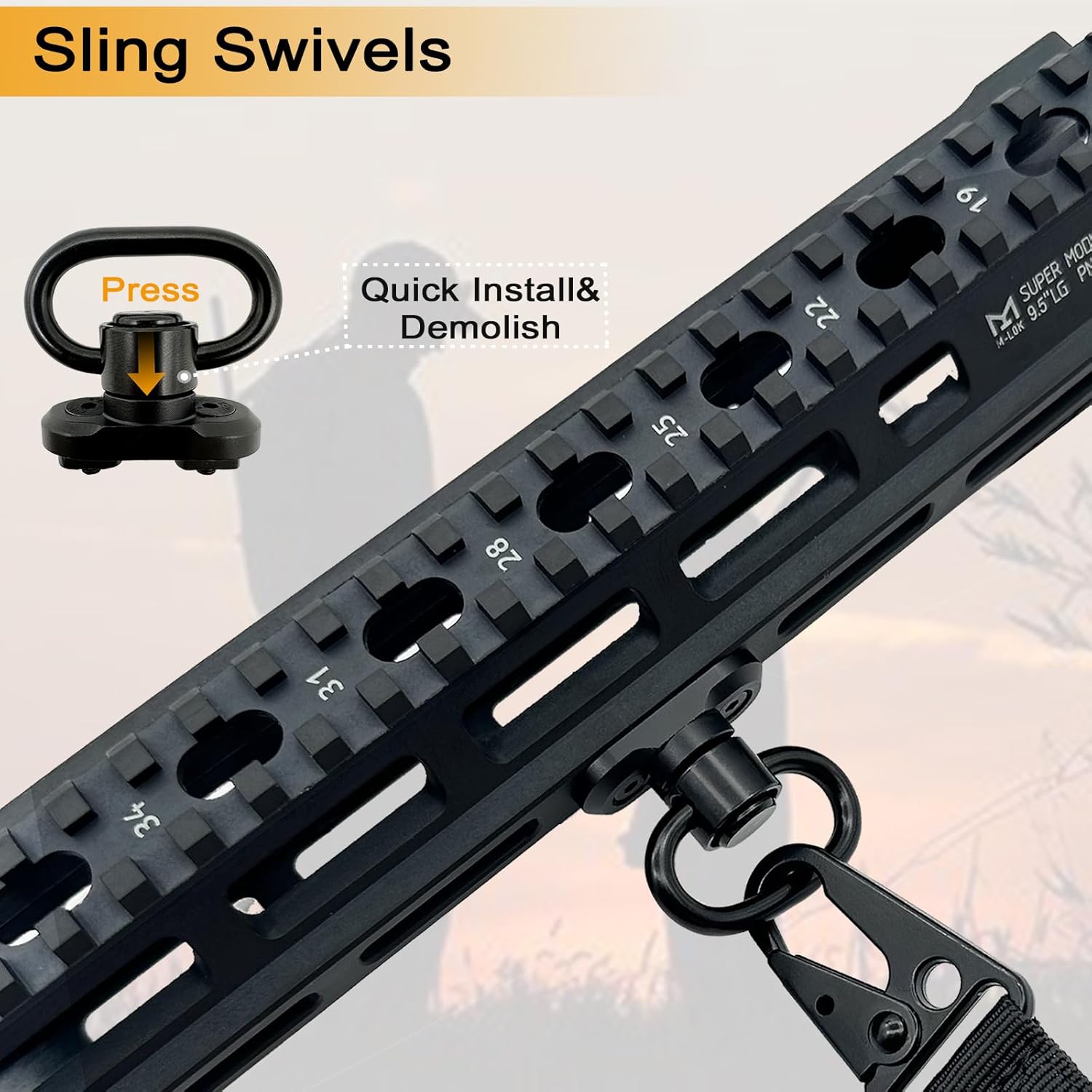 2-точечный ремень для винтовки – обзор и цена Rifle Sling Swivel