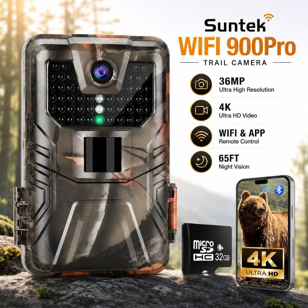 4K уличная Wi-Fi камера для ох – обзор и цена Outdoor Hunting Camera Wireless